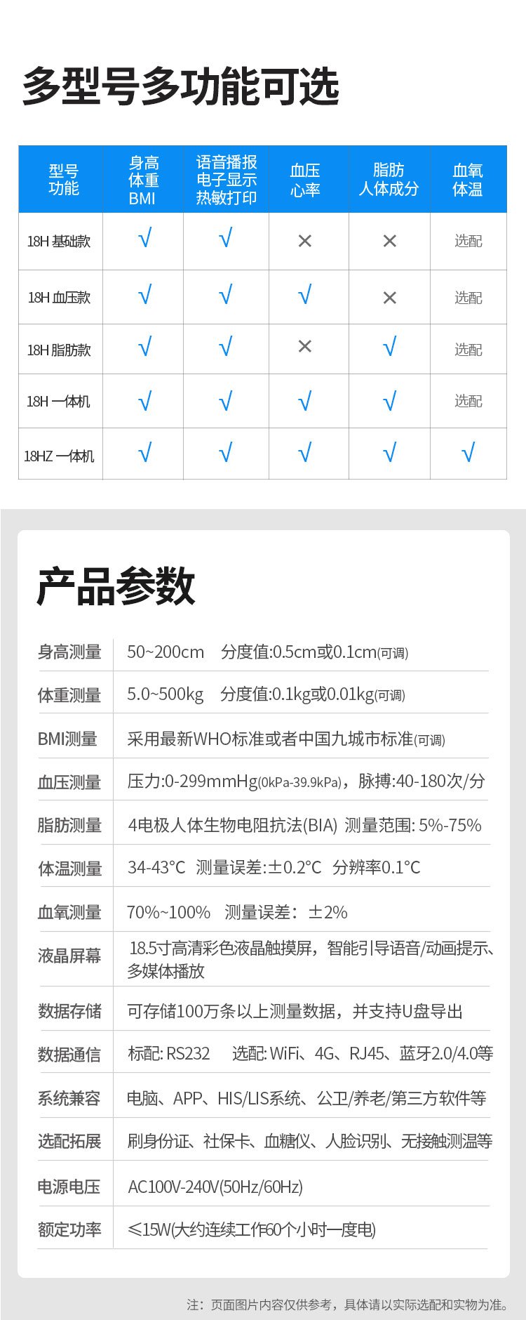 SH-18H智能互聯健康體檢一體機